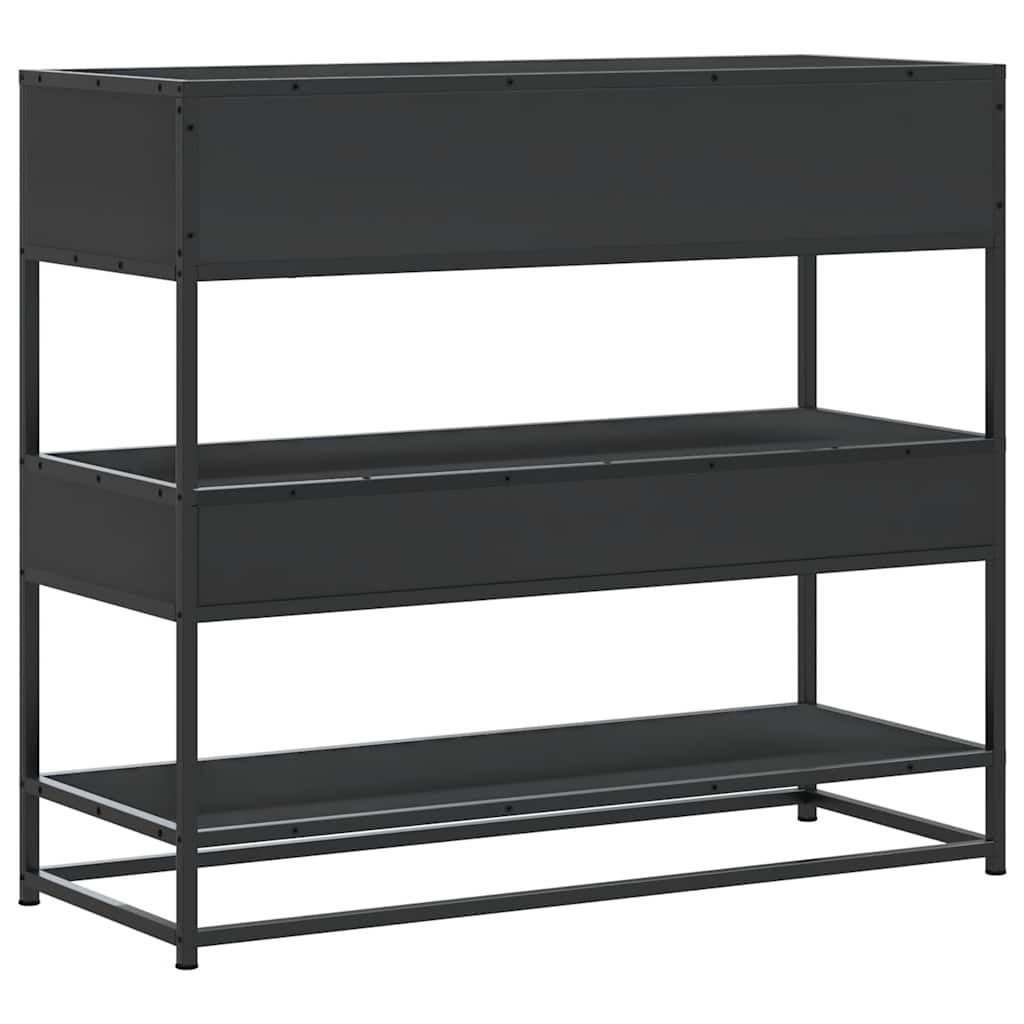 vidaXL Stolik konsolowy, czarny, 90x35x80 cm, materiał drewnopochodny