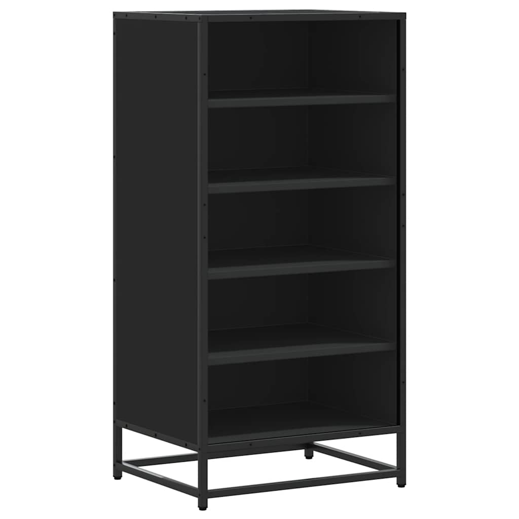 vidaXL Stojak na buty, czarny, 48x38x97,5 cm, materiał drewnopochodny