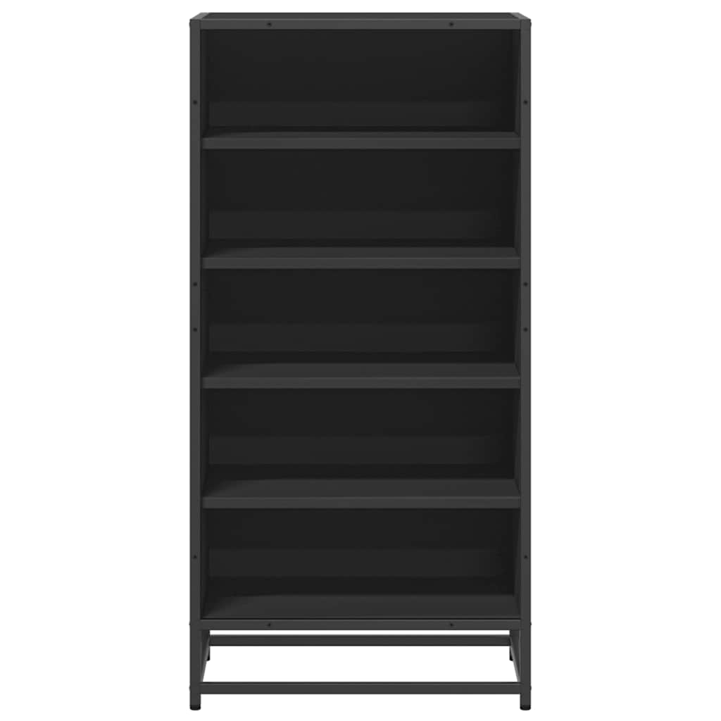 vidaXL Stojak na buty, czarny, 48x38x97,5 cm, materiał drewnopochodny