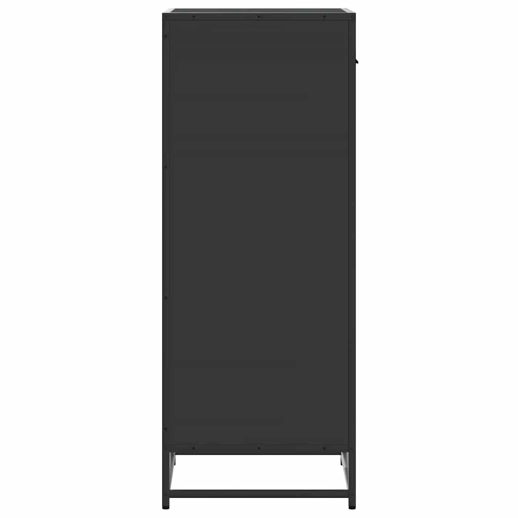 vidaXL Stojak na buty, czarny, 48x38x97,5 cm, materiał drewnopochodny