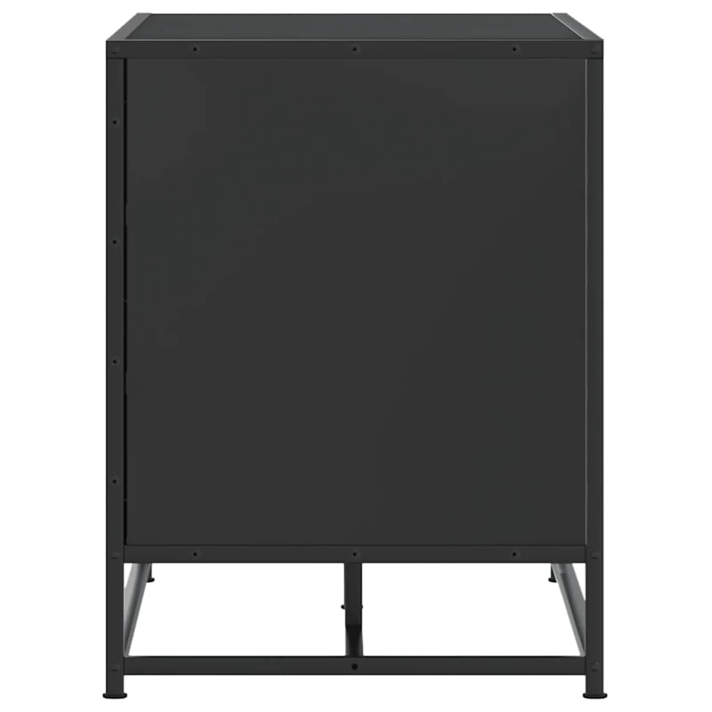 vidaXL Ławka z miejscem na buty, czarna, 100x40x53,5 cm