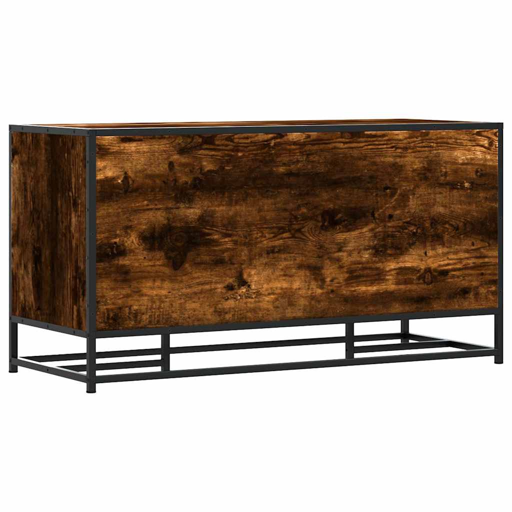 vidaXL Ławka z miejscem na buty, przydymiony dąb, 100x40x53,5 cm
