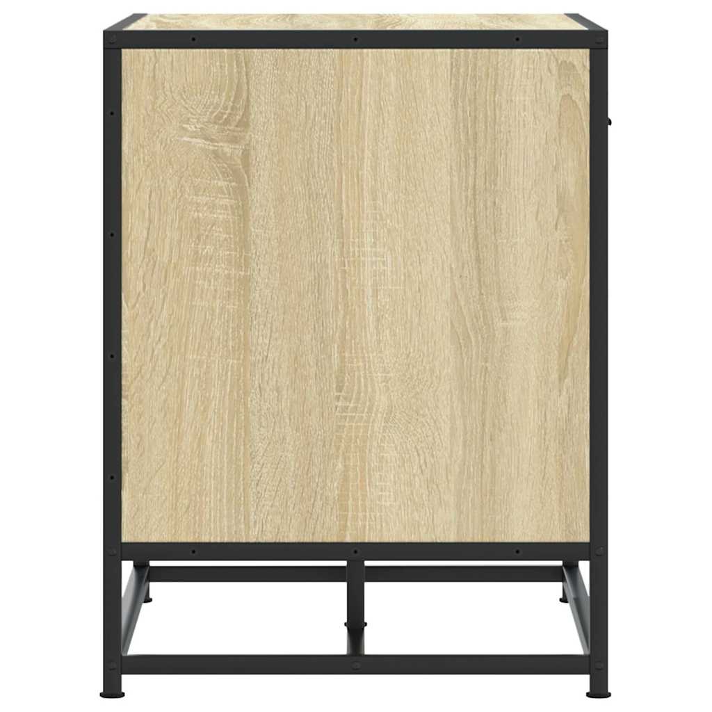 vidaXL Ławka na buty Sonoma Oak 60x40x53,5 cm Drewno klejone i metal