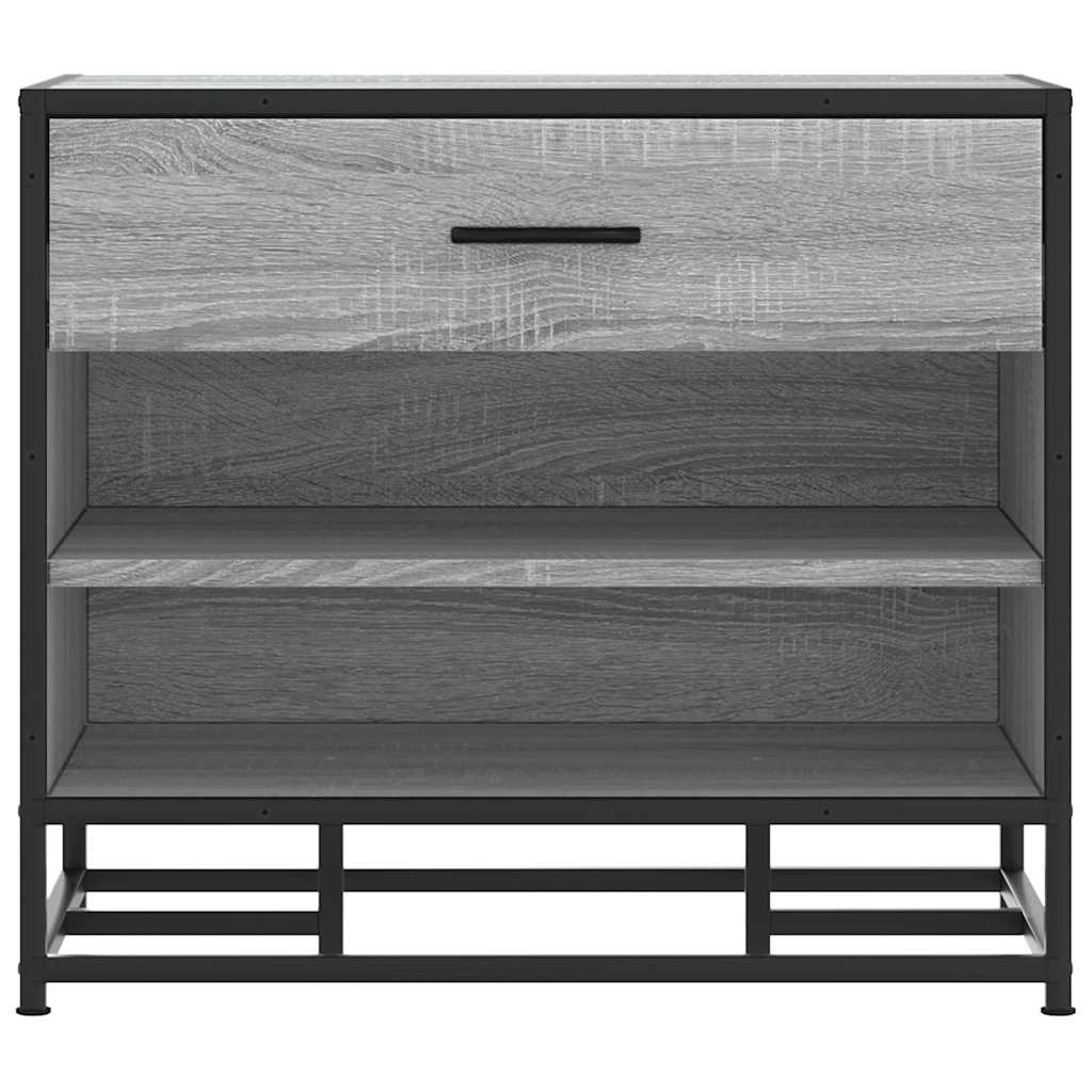 vidaXL Ławka na buty Szara Sonoma 60x40x53,5 cm Drewno i metal