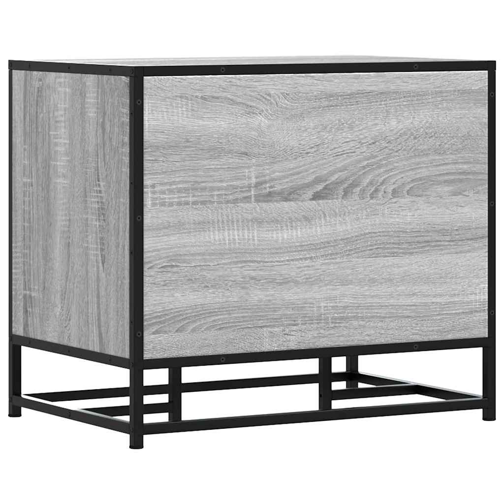 vidaXL Ławka na buty Szara Sonoma 60x40x53,5 cm Drewno i metal