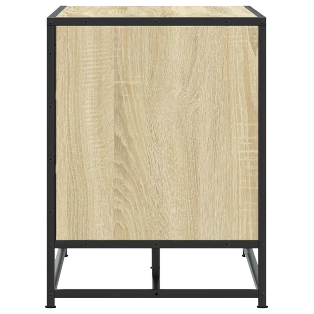 vidaXL Ławka na buty Sonoma Oak 80x40x53,5 cm Drewno klejone i metal