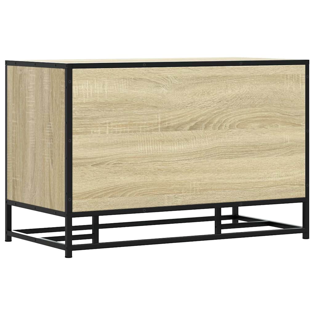 vidaXL Ławka na buty Sonoma Oak 80x40x53,5 cm Drewno klejone i metal