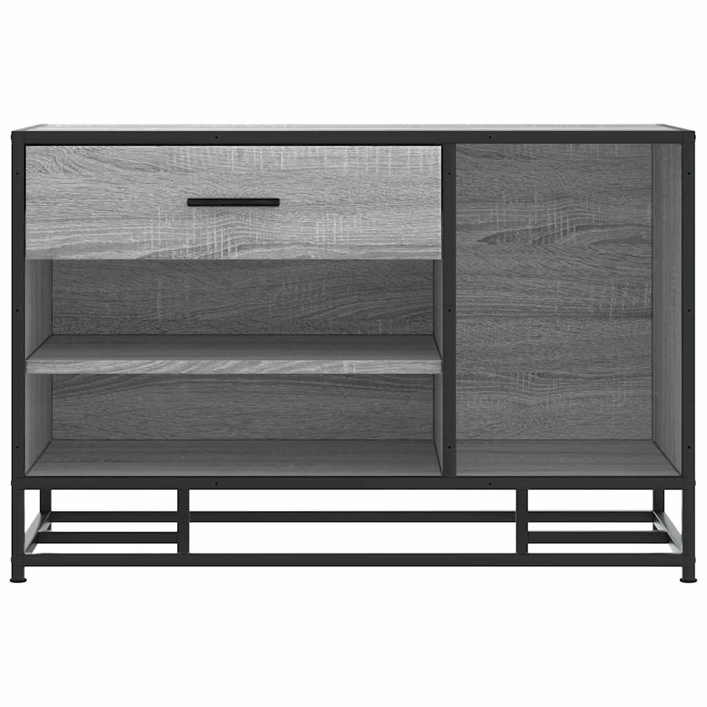 vidaXL Ławka na buty Szara Sonoma 80x40x53,5 cm Drewno i metal