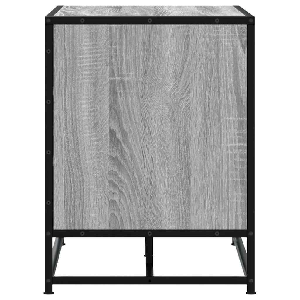 vidaXL Ławka na buty Szara Sonoma 80x40x53,5 cm Drewno i metal