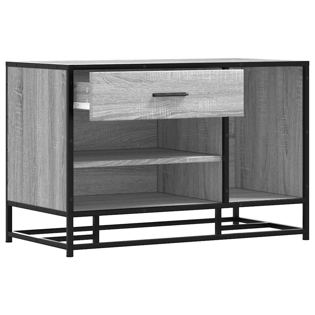 vidaXL Ławka na buty Szara Sonoma 80x40x53,5 cm Drewno i metal
