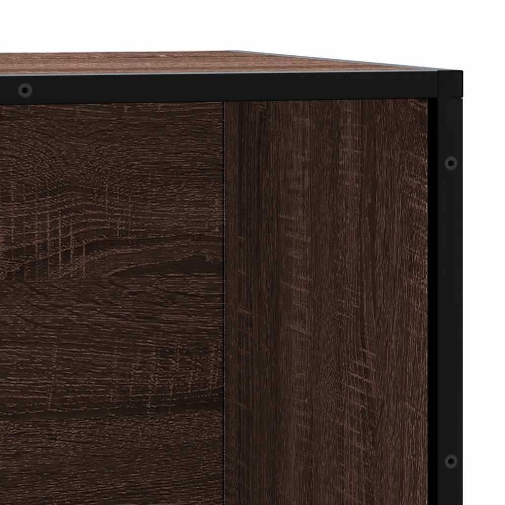 vidaXL Ławka na buty Brązowy Dąb 80x40x53,5 cm Drewno i metal