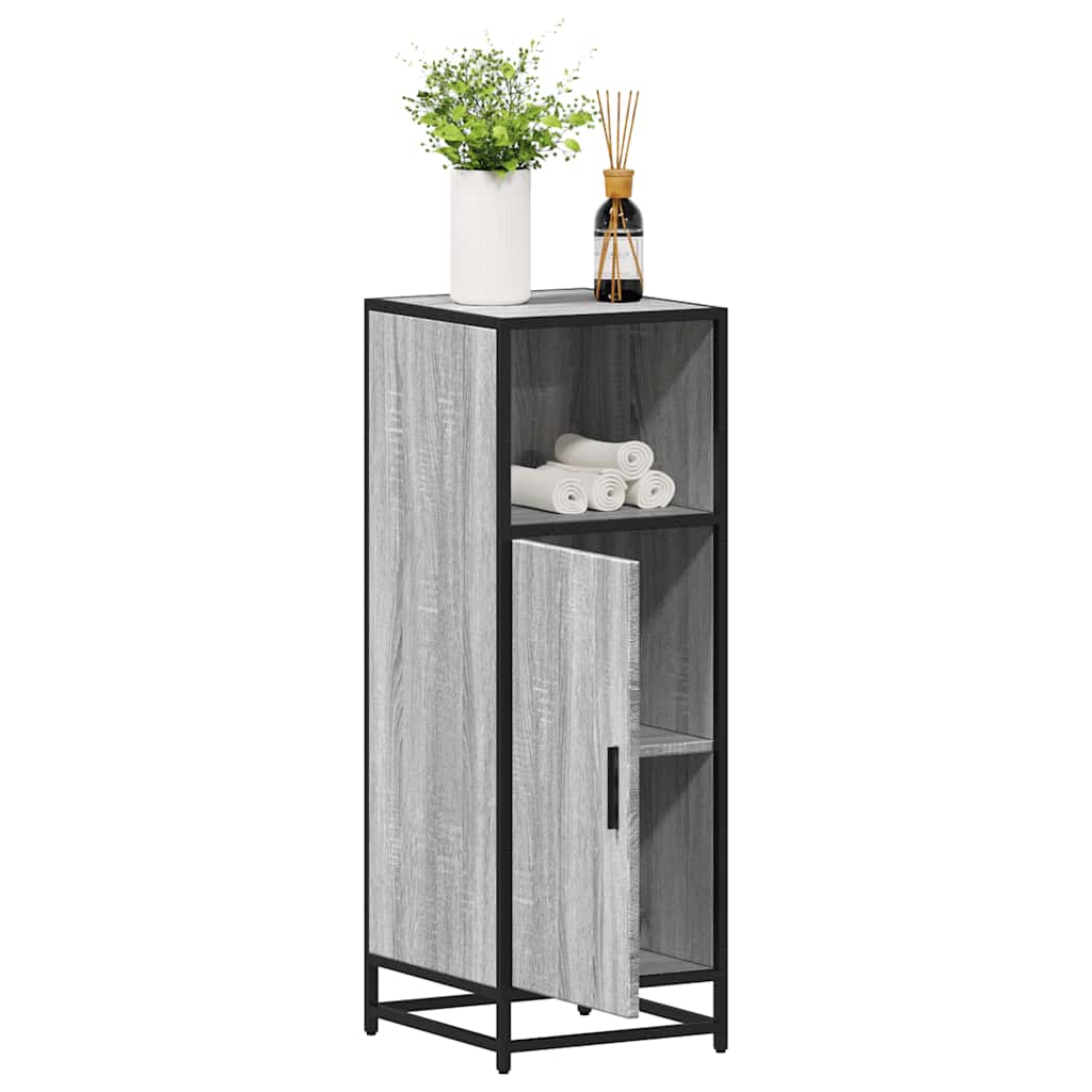 vidaXL Szafka łazienkowa Sonoma Szara 35x37,5x100 cm Drewno klejone