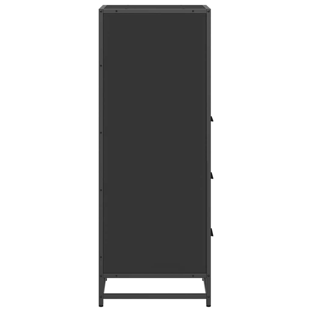 vidaXL Szafka łazienkowa, czarna 35x37,5x100cm materiał drewnopochodny