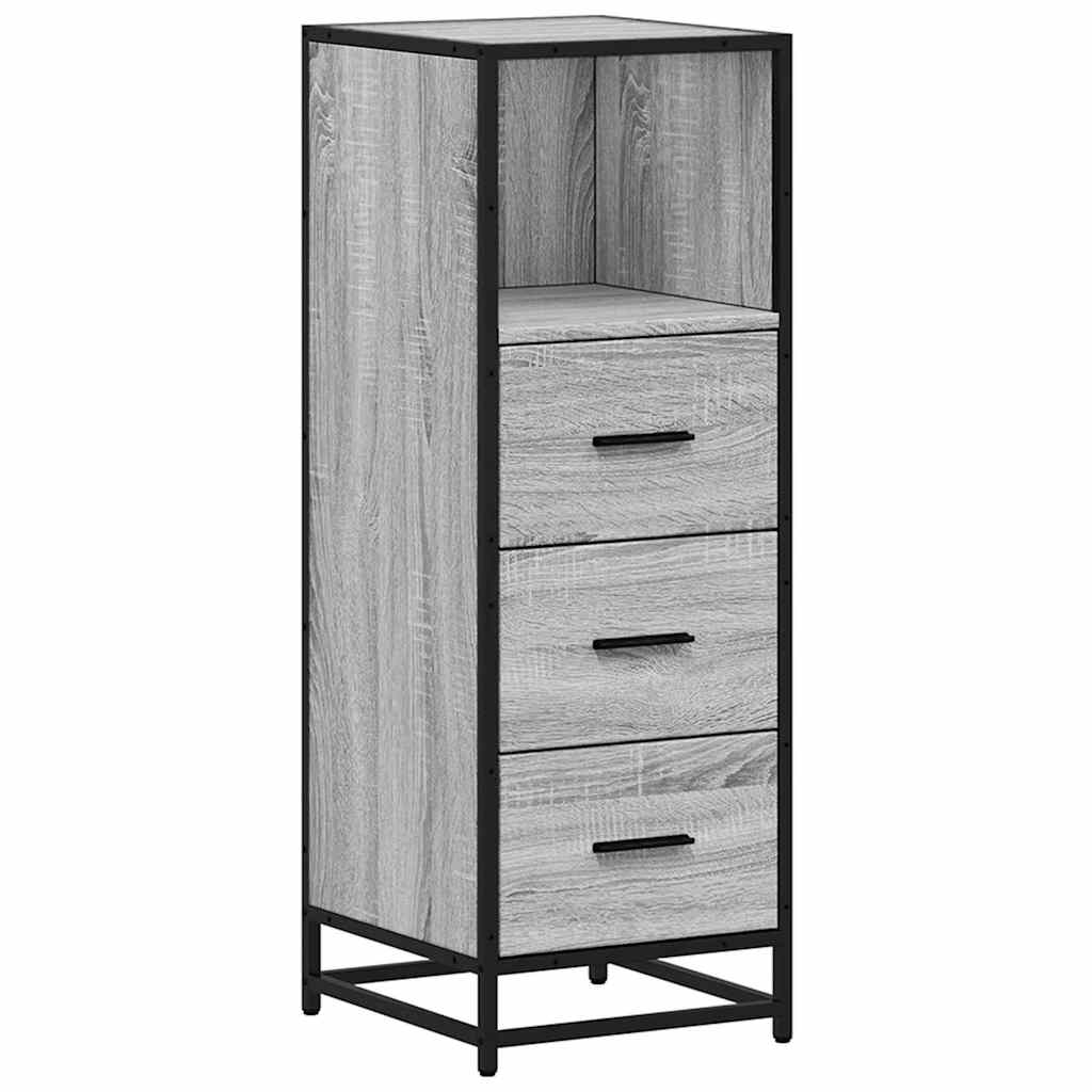 vidaXL Szafka łazienkowa Sonoma Szara 35x37,5x100 cm Drewno klejone