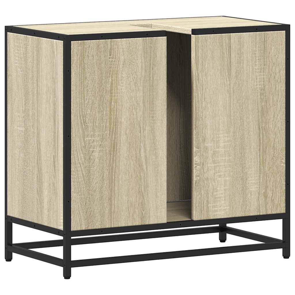 vidaXL Szafka pod umywalkę łazienkową Sonoma Oak 65x33x60 cm Drewno klejone