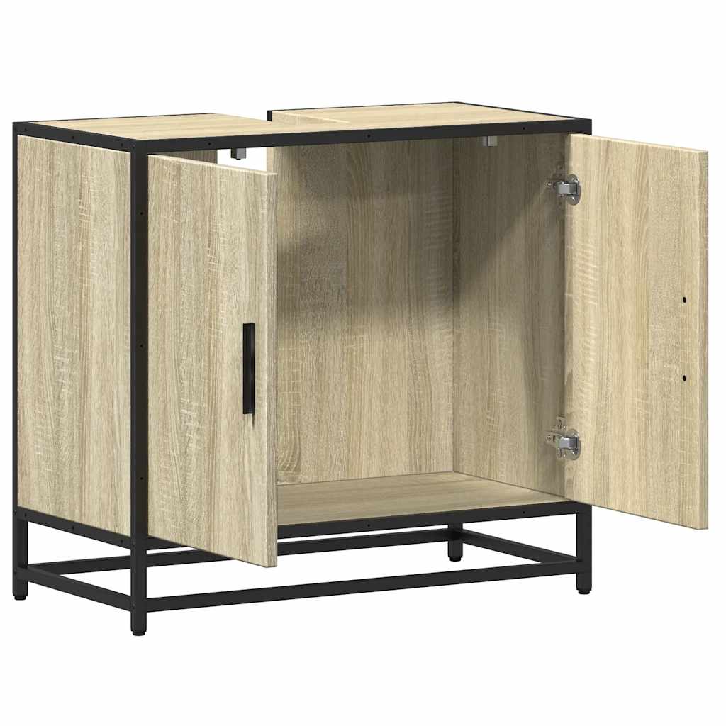 vidaXL Szafka pod umywalkę łazienkową Sonoma Oak 65x33x60 cm Drewno klejone