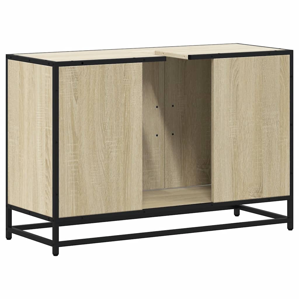 vidaXL Szafka pod umywalkę łazienkową Sonoma Oak 90x33x60 cm Drewno klejone
