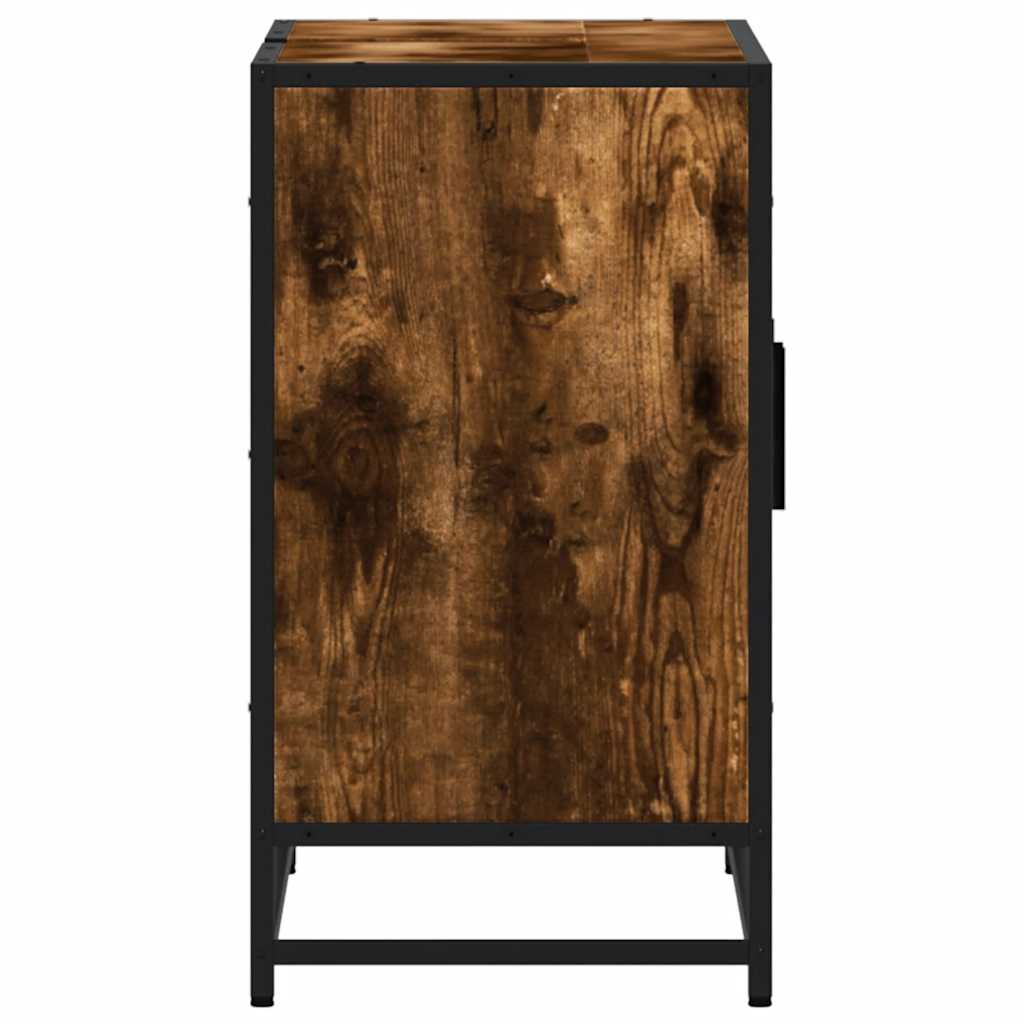 vidaXL Szafka pod umywalkę, przydymiony dąb, 90x33x60 cm
