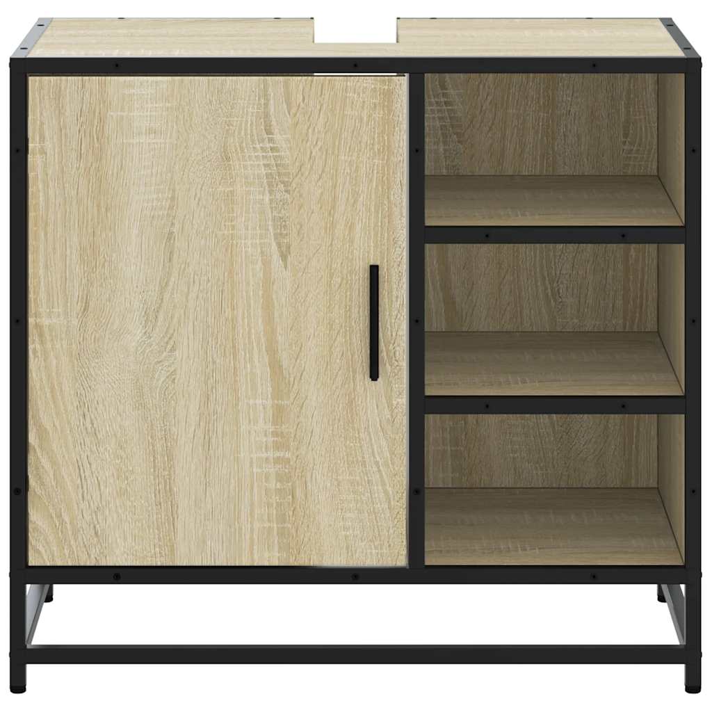 vidaXL Szafka pod umywalkę łazienkową Sonoma Oak 65x33x60 cm Drewno klejone