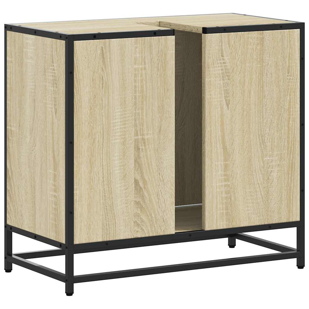 vidaXL Szafka pod umywalkę łazienkową Sonoma Oak 65x33x60 cm Drewno klejone