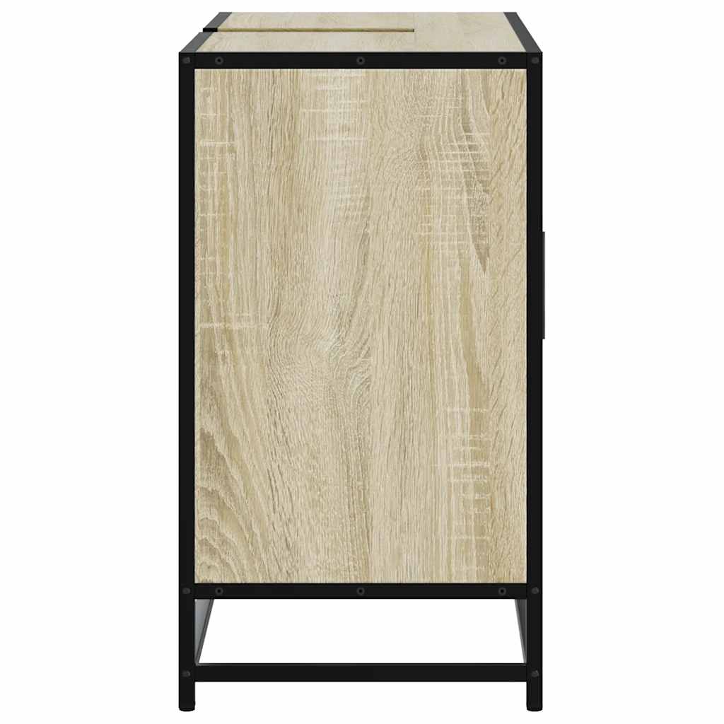 vidaXL Szafka pod umywalkę łazienkową Sonoma Oak 80x33x60 cm Drewno klejone