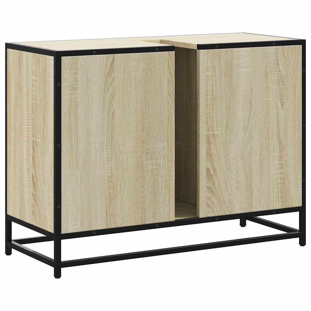 vidaXL Szafka pod umywalkę łazienkową Sonoma Oak 80x33x60 cm Drewno klejone