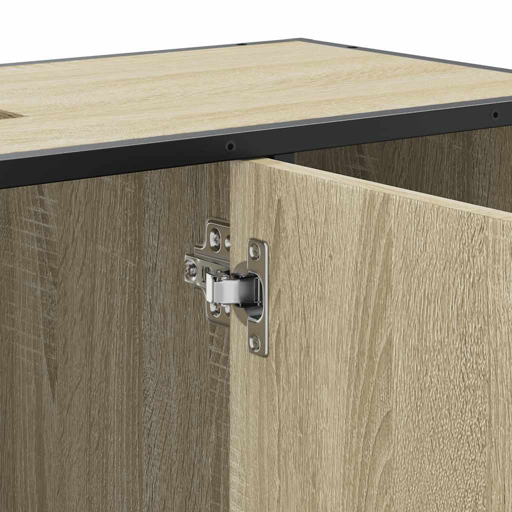 vidaXL Szafka pod umywalkę łazienkową Sonoma Oak 80x33x60 cm Drewno klejone
