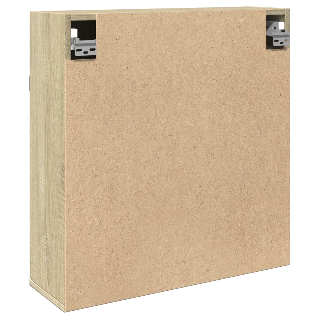 vidaXL Szafka łazienkowa z lustrem, dąb sonoma, 64,5x20x66,5 cm