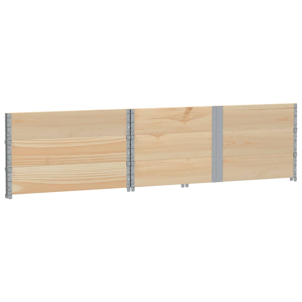 vidaXL Nadstawki paletowe, 3 szt., 150x100 cm, drewno sosnowe