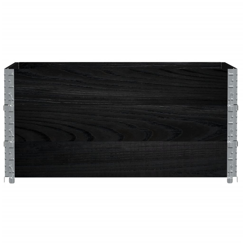 vidaXL Donica ogrodowa, czarna, 120x80 cm, lite drewno sosnowe