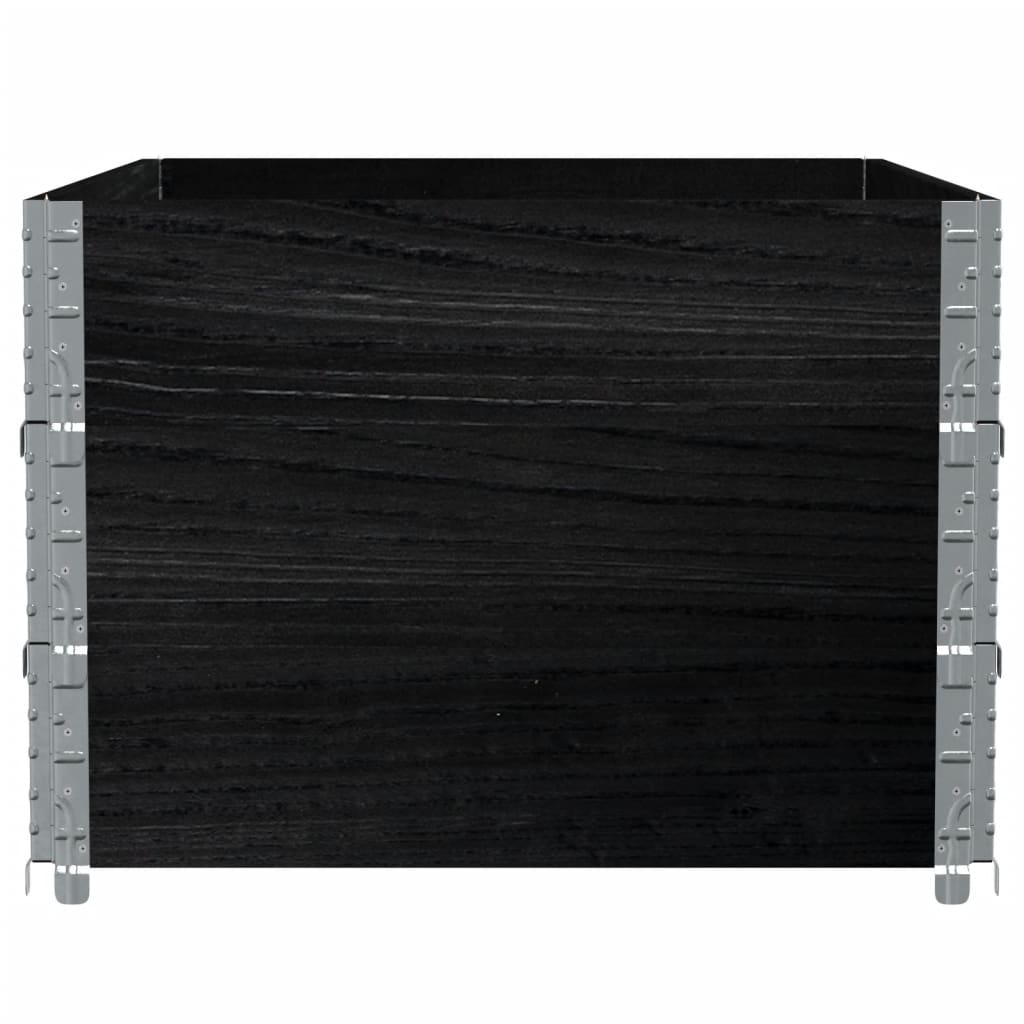 vidaXL Donica ogrodowa, czarna, 120x80 cm, lite drewno sosnowe