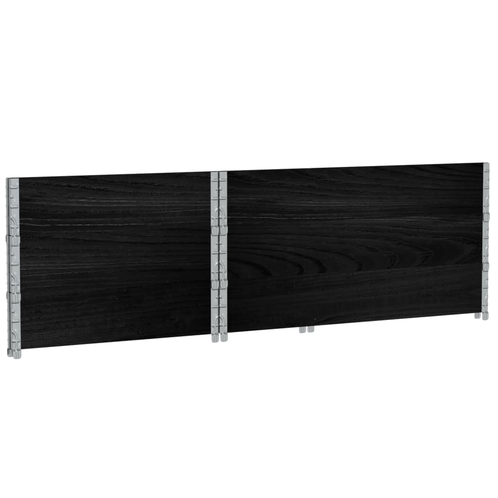 vidaXL Donica ogrodowa, czarna, 120x80 cm, lite drewno sosnowe