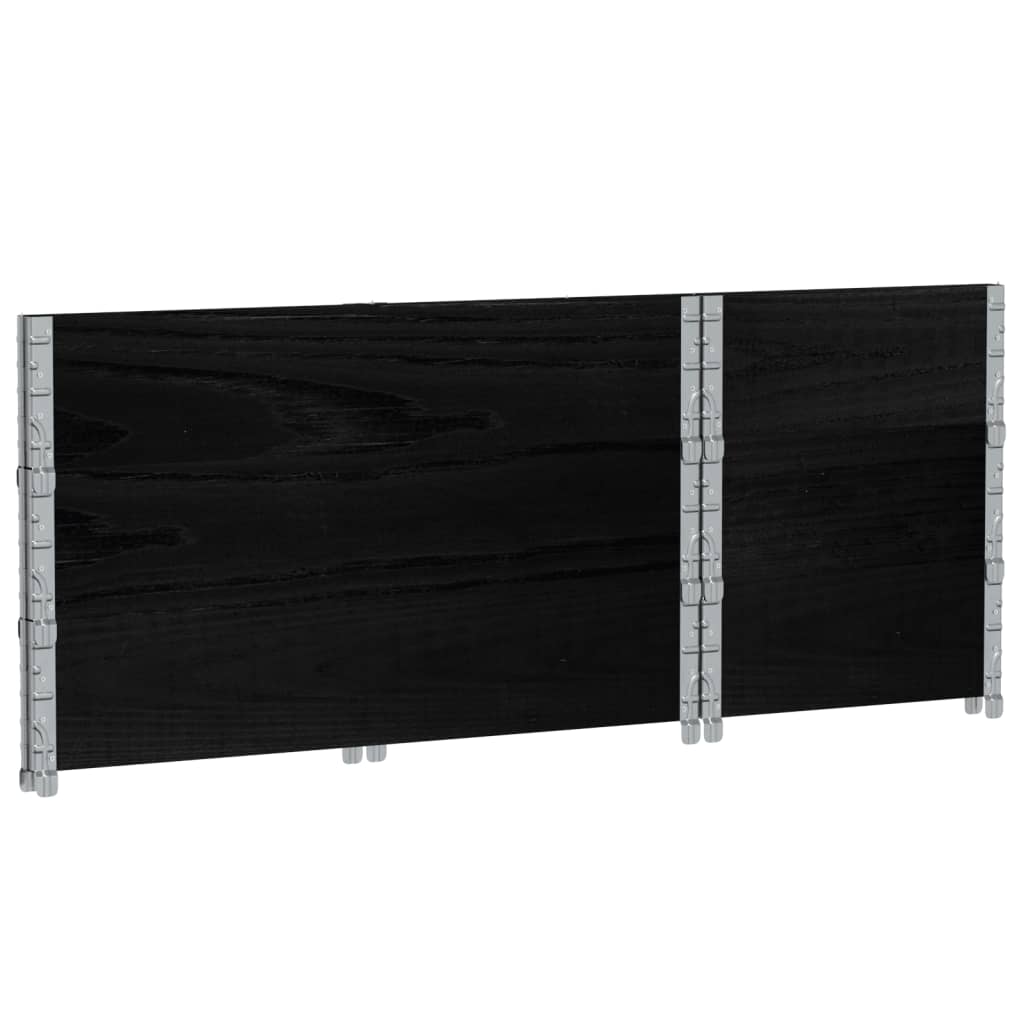 vidaXL Donica ogrodowa, czarna 100x50 cm, lite drewno sosnowe