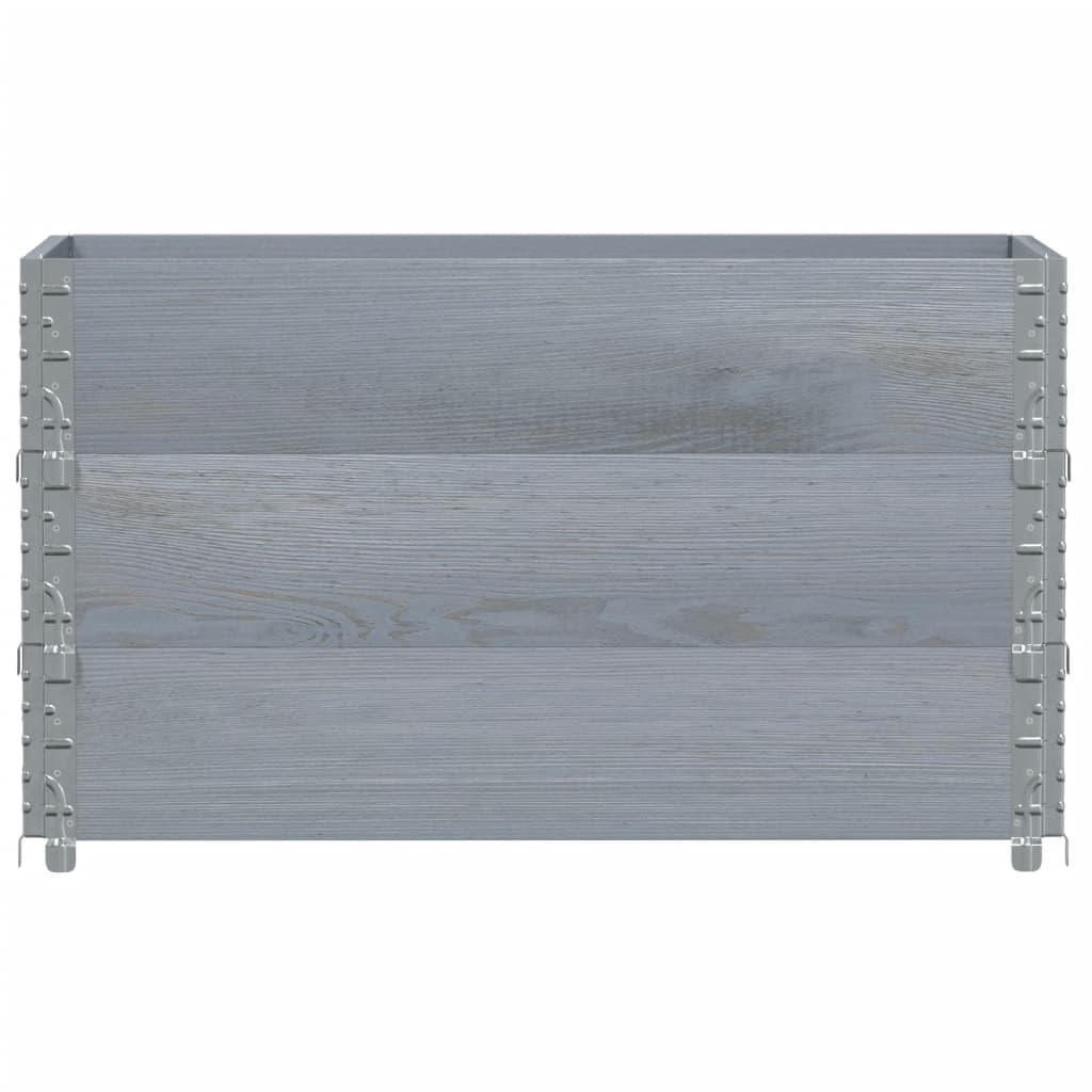 vidaXL Donica ogrodowa, szara, 100x50 cm, lite drewno sosnowe