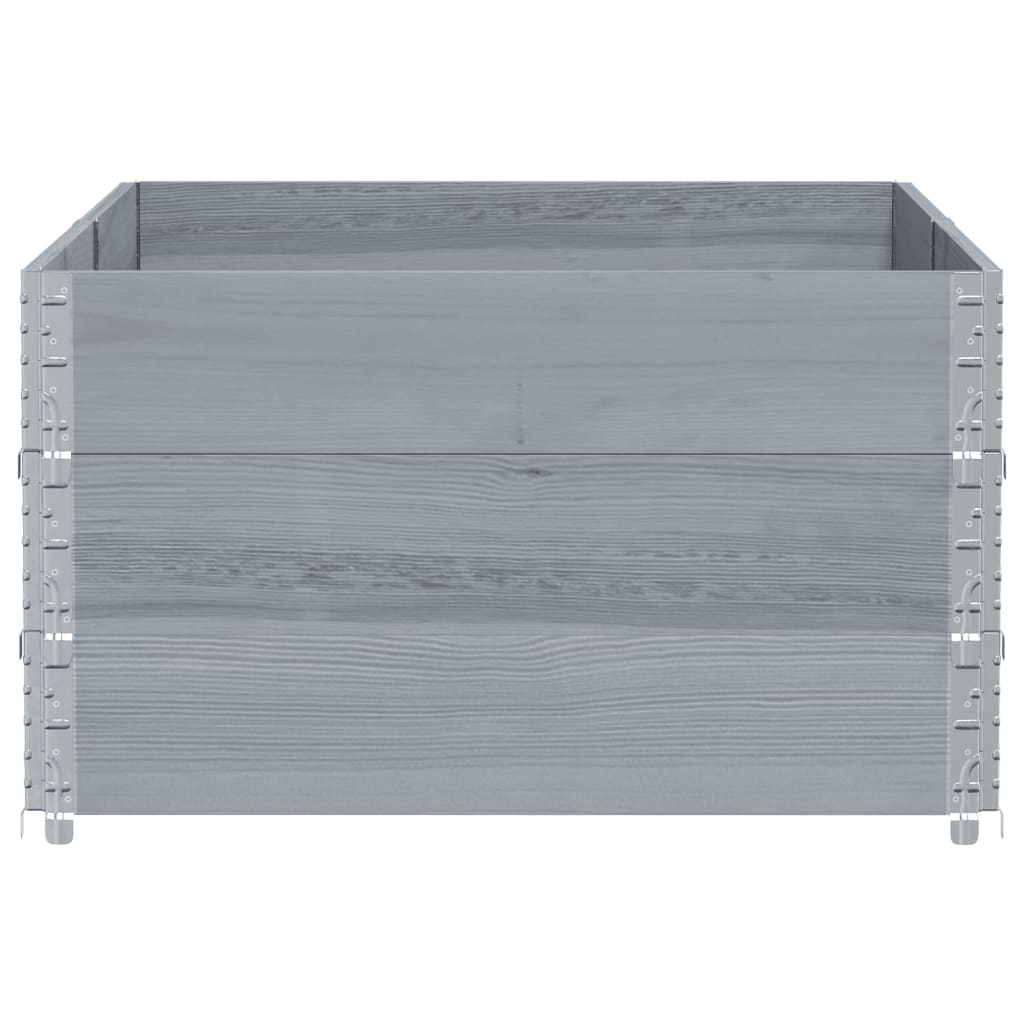 vidaXL Donica ogrodowa, szara, 150x100 cm, lite drewno sosnowe