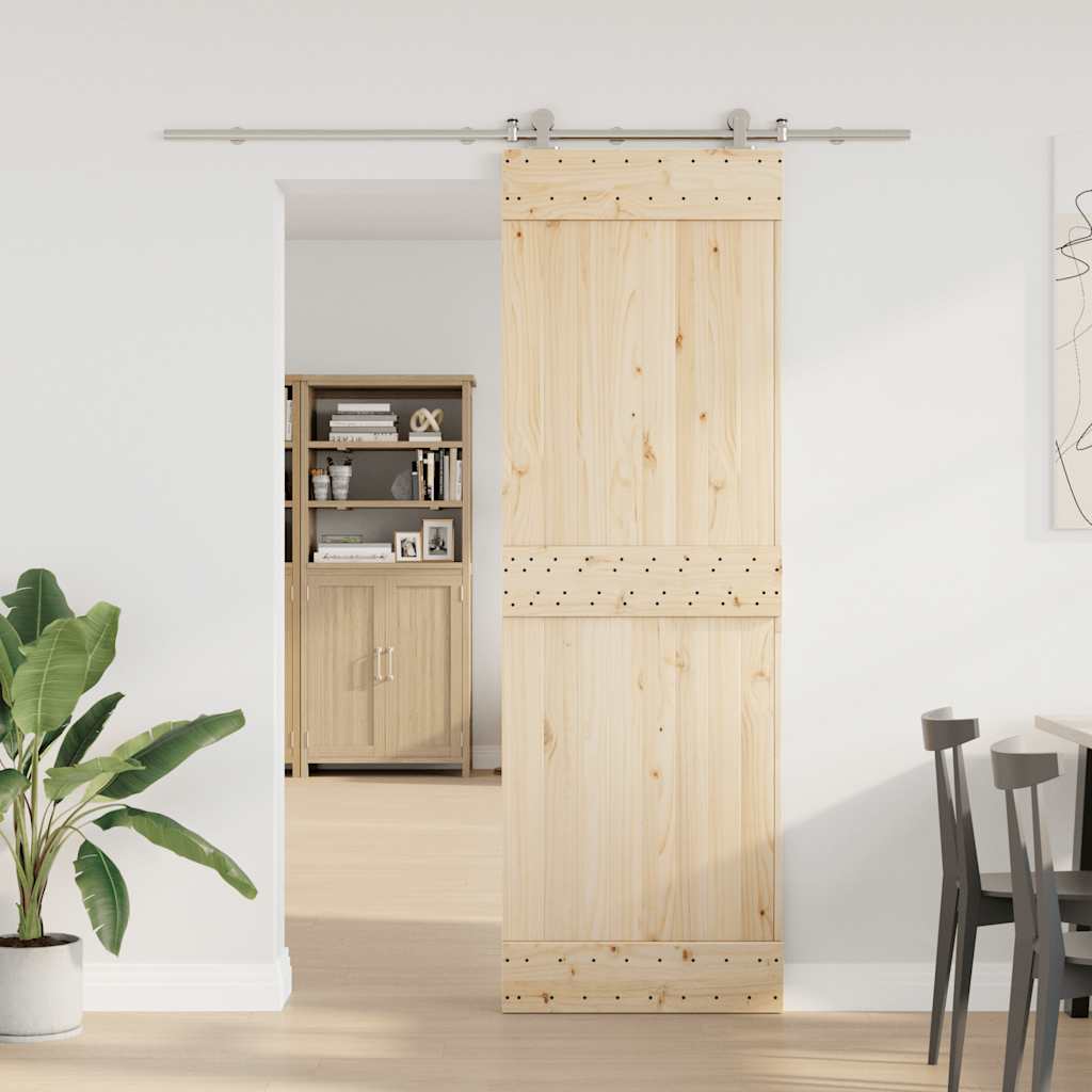 vidaXL System do mocowania drzwi przesuwnych, 200 cm, stal, srebrny