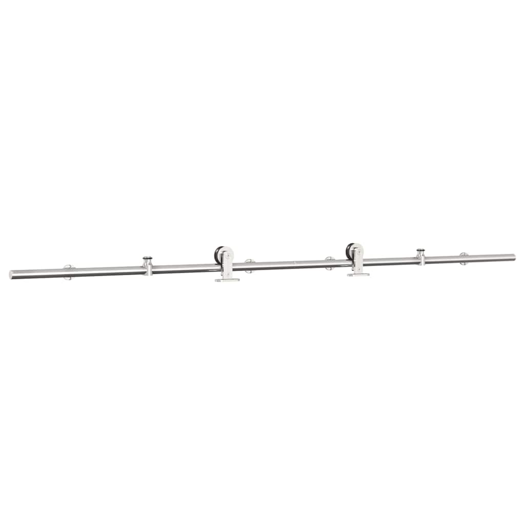 vidaXL System do mocowania drzwi przesuwnych, 200 cm, stal, srebrny
