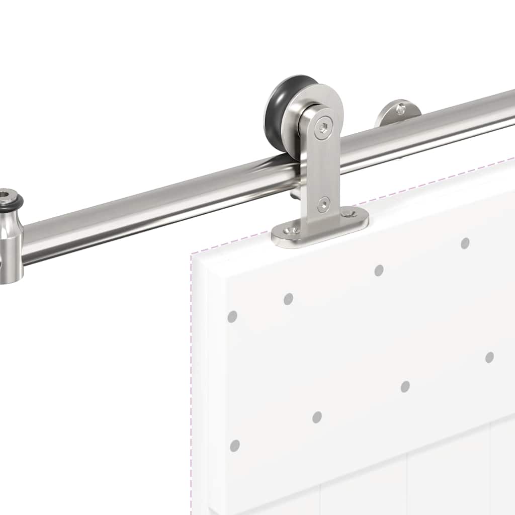 vidaXL System do mocowania drzwi przesuwnych, 200 cm, stal, srebrny