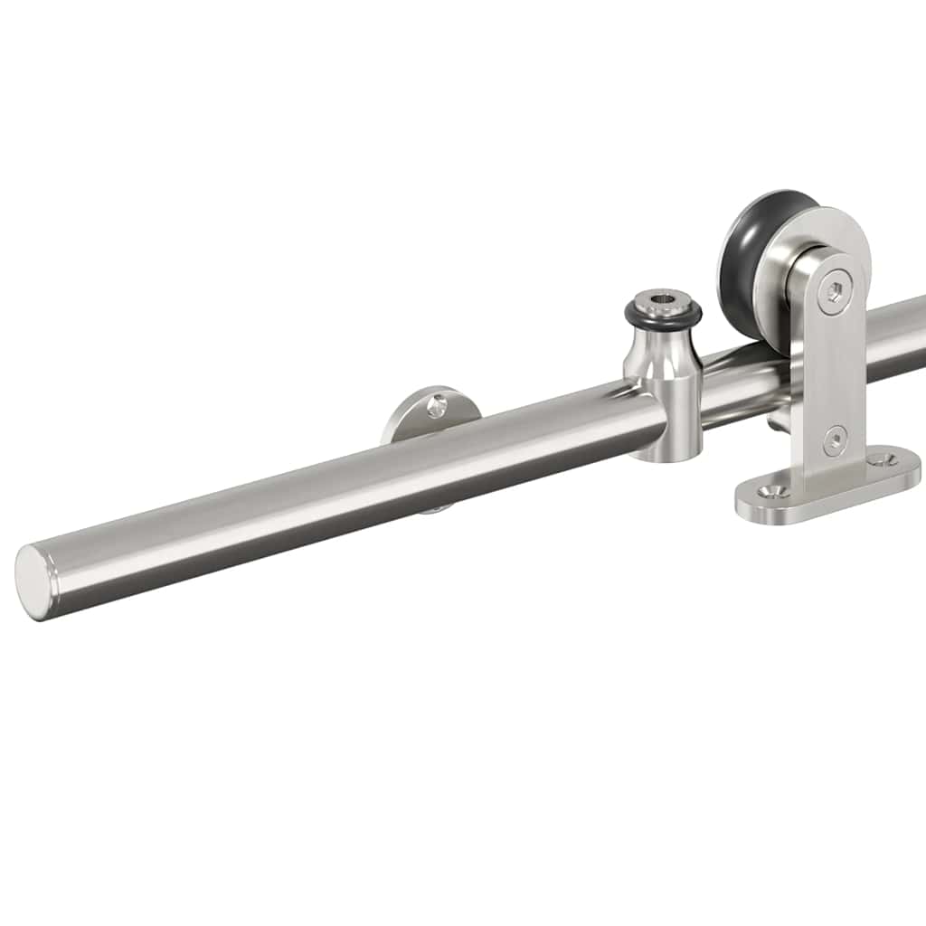 vidaXL System do mocowania drzwi przesuwnych, 200 cm, stal, srebrny