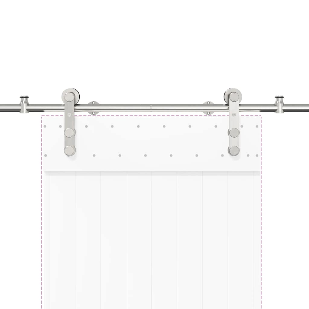 vidaXL System do mocowania drzwi przesuwnych, 200 cm, stal, srebrny