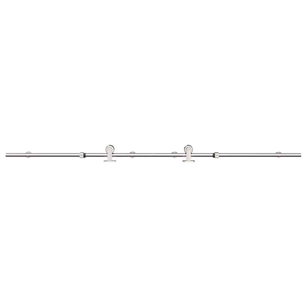 vidaXL System do mocowania drzwi przesuwnych, 183 cm, stal, srebrny