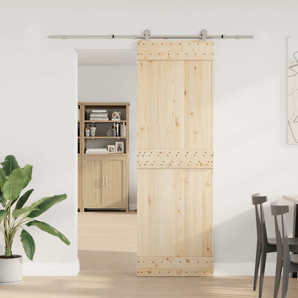 vidaXL System do mocowania drzwi przesuwnych, 183 cm, stal, srebrny