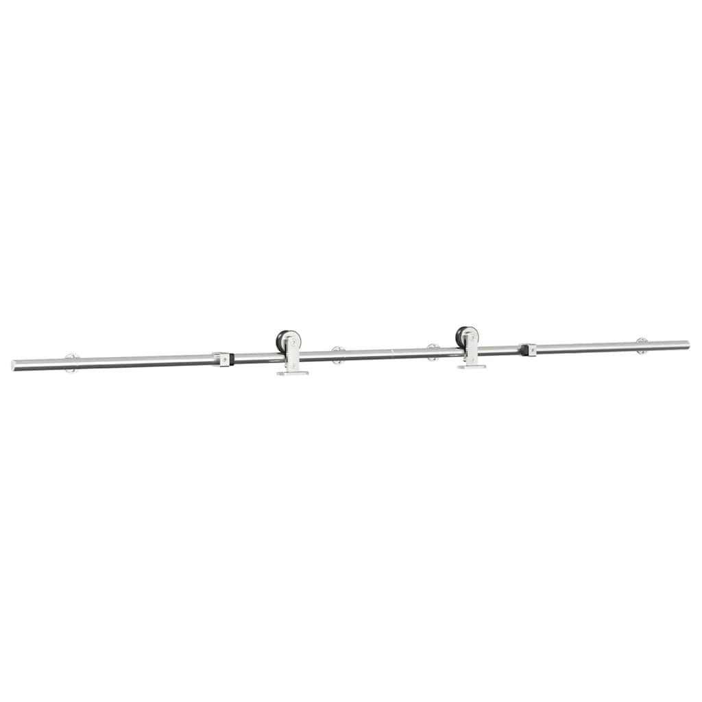 vidaXL System do mocowania drzwi przesuwnych, 183 cm, stal, srebrny