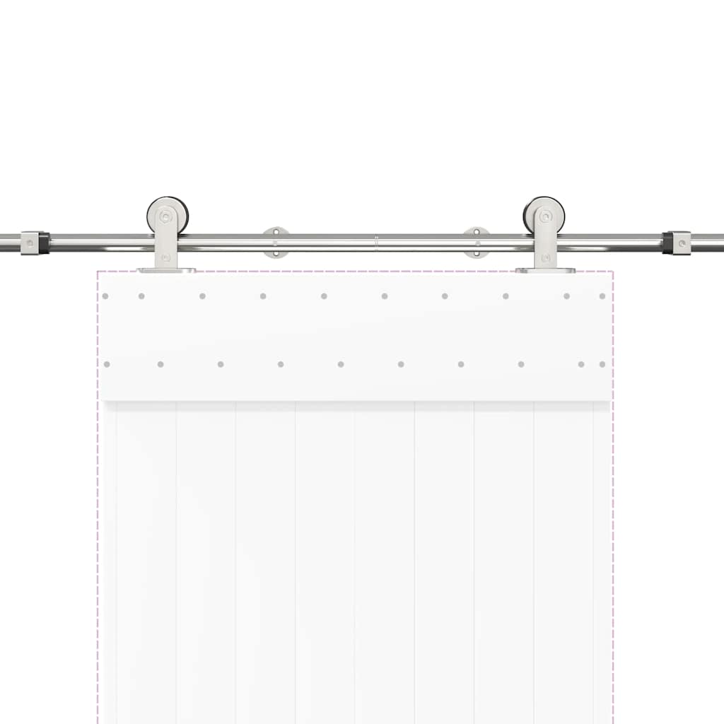 vidaXL System do mocowania drzwi przesuwnych, 183 cm, stal, srebrny