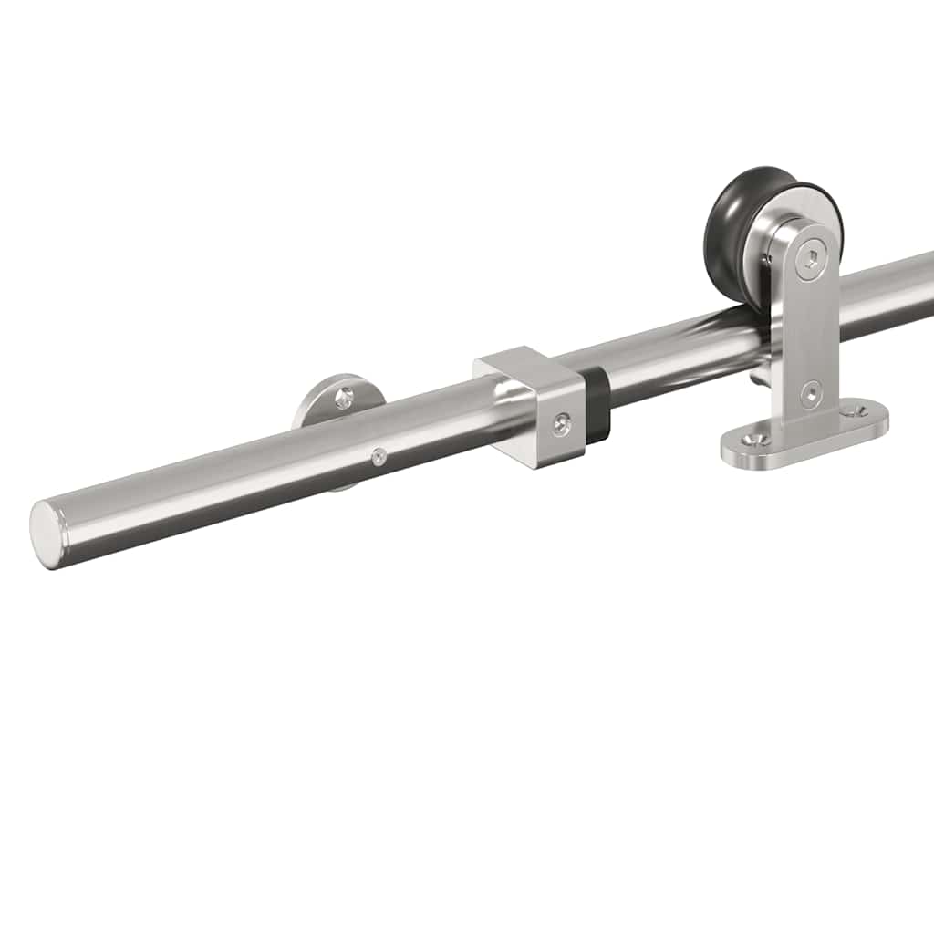 vidaXL System do mocowania drzwi przesuwnych, 183 cm, stal, srebrny
