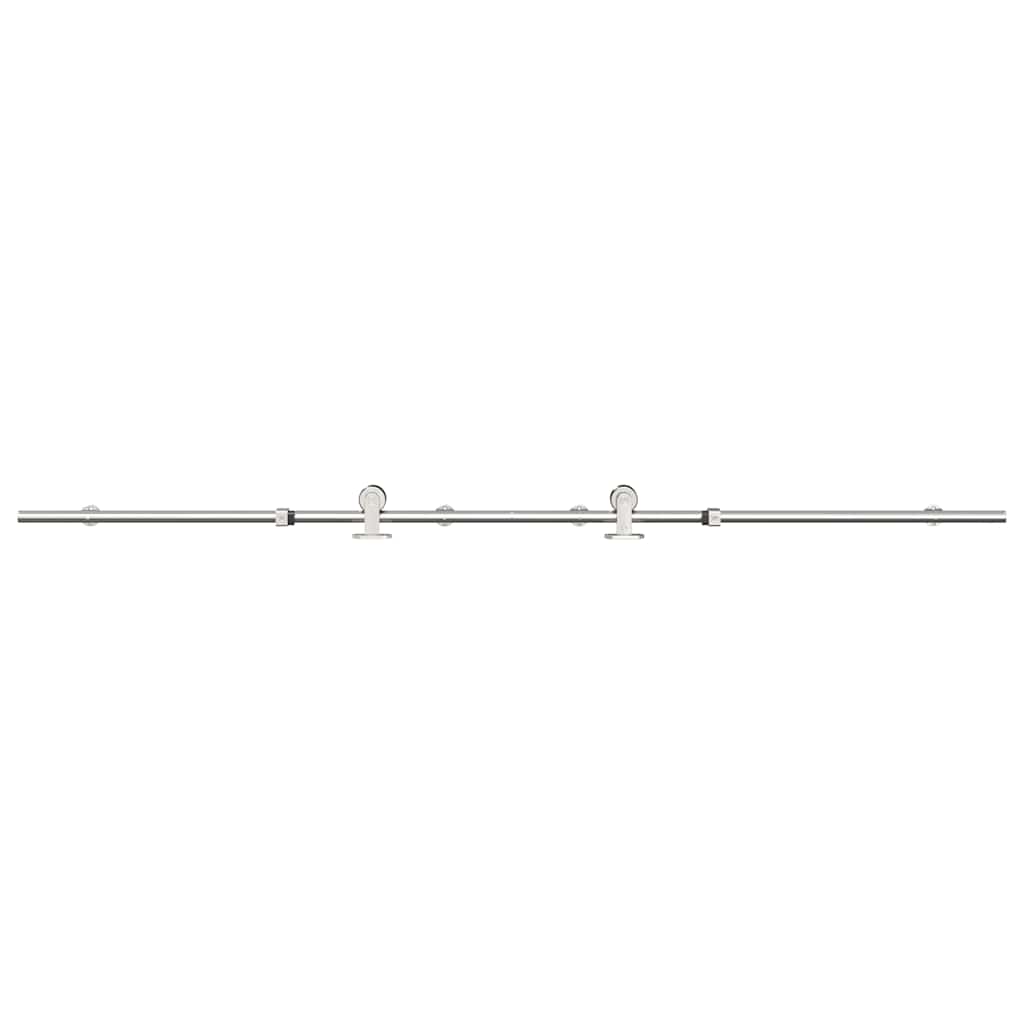 vidaXL System do mocowania drzwi przesuwnych, 200 cm, stal, srebrny