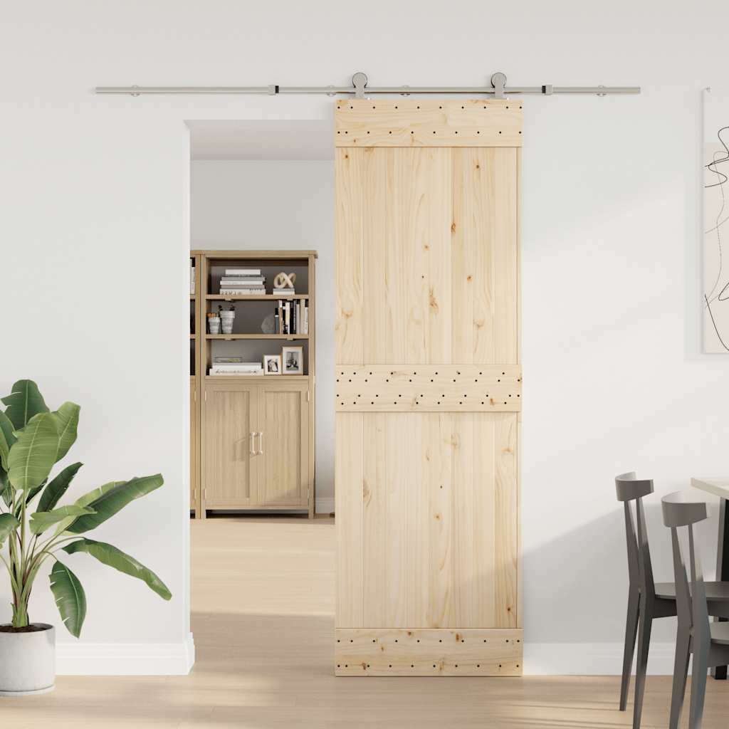 vidaXL System do mocowania drzwi przesuwnych, 200 cm, stal, srebrny