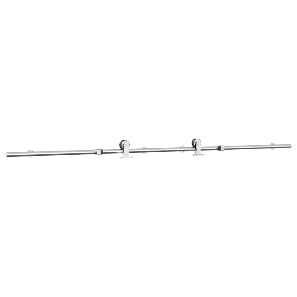 vidaXL System do mocowania drzwi przesuwnych, 200 cm, stal, srebrny