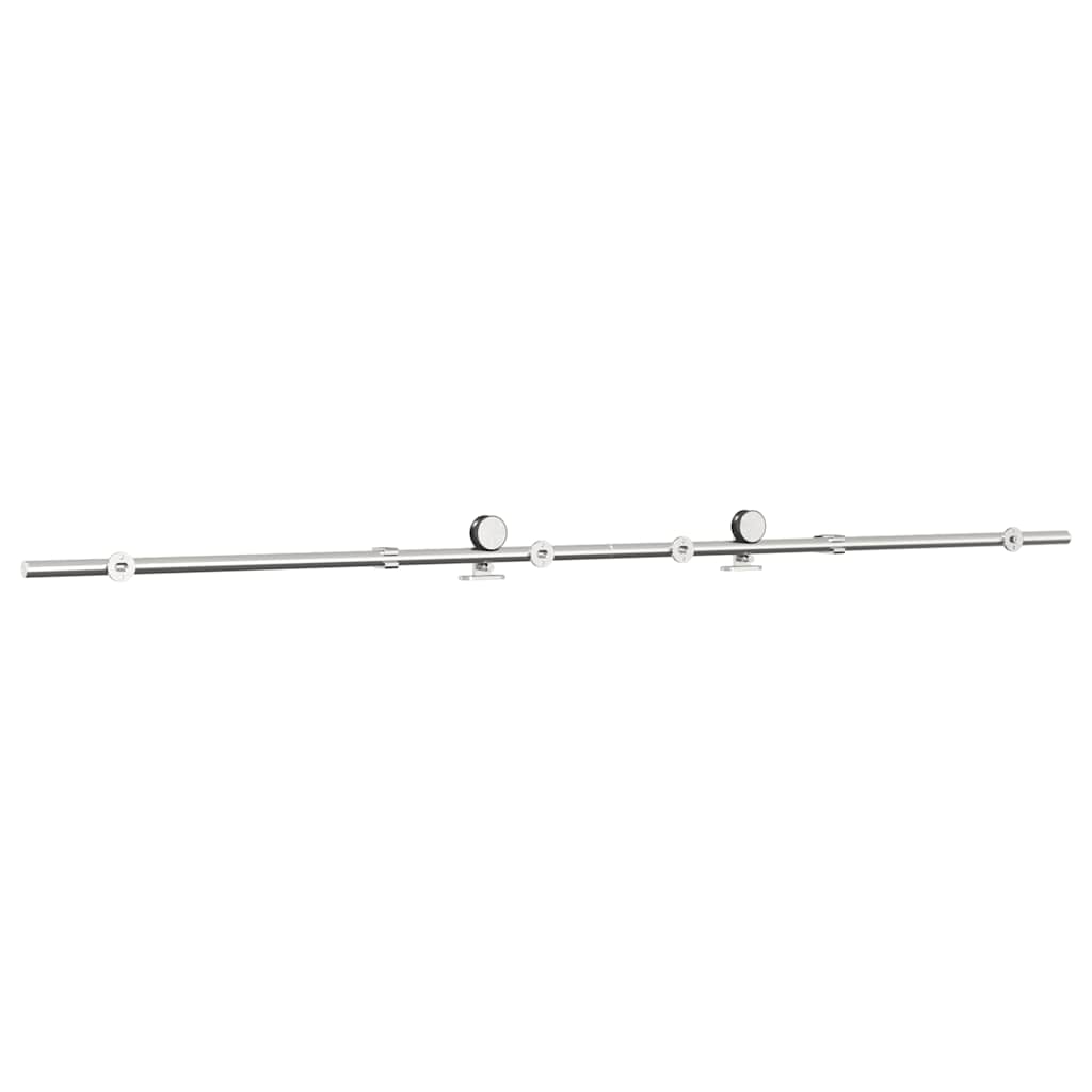 vidaXL System do mocowania drzwi przesuwnych, 200 cm, stal, srebrny