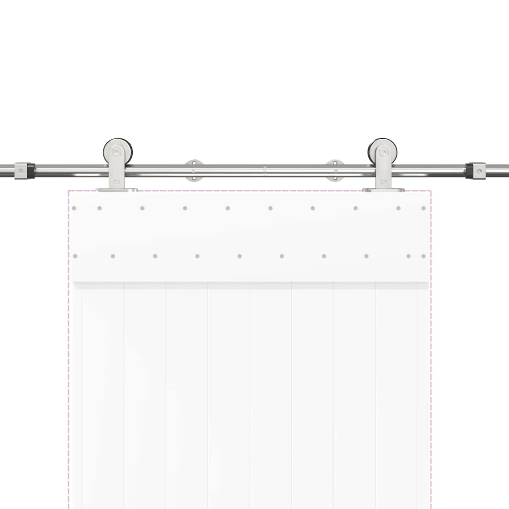 vidaXL System do mocowania drzwi przesuwnych, 200 cm, stal, srebrny